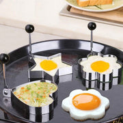 4Pc Stainless Steel Egg Frying Molds Set - Perfectly Shaped Breakfast Delights