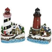Christmas Lighthouse Table Ornament with LED Light