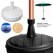 Sturdy and Convenient: Water-Filled Plastic Parasol Base for Your Outdoor Umbrella