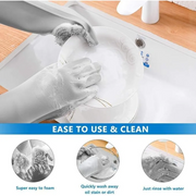 Multipurpose Reusable Silicone Gloves with Built-in Wash Scrubber and Heat Resistance
