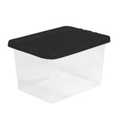 Clear Plastic Storage Box with Secure Lid / Stackable