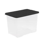 Clear Plastic Storage Box with Secure Lid / Stackable