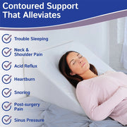 Premium Wedge Pillow - Ultimate Comfort and Support for Restful Sleep and Acid Reflux Relief