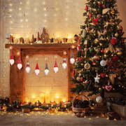 28cm LED Light-Up Christmas Gnome Figurine: Red & Silver Festive Ornament