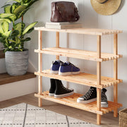 Organize Your Shoes in Style with a Wooden Shoe Rack