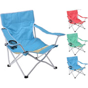 Portable Folding Camping Chair with Cup Holder (Assorted Colors)