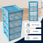 4 Tier Plastic Storage Cabinet Drawer