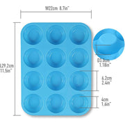 12 Cup Silicone Muffin Baking Tray