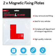 2-Pack of Magnetic L Plates for Easy and Secure Display on Your Vehicle