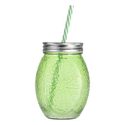 Versatile Glass Jars with Lids and Straws / 500ML Maosn Jar