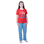 Ladies Night Lounge Wear Sets and Pyjamas for Women / Night suit Red